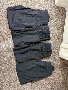 Black Elastic Waist Joggers - Lot of 4